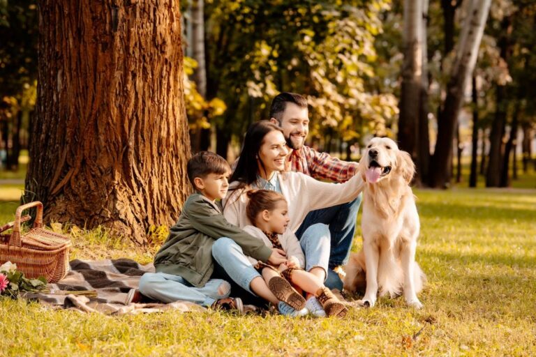Familie mit Hund